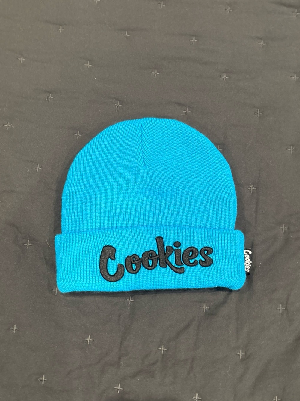 Cookies Cuffed Beanie Hat in Bright Blue - Embroidered Logo
